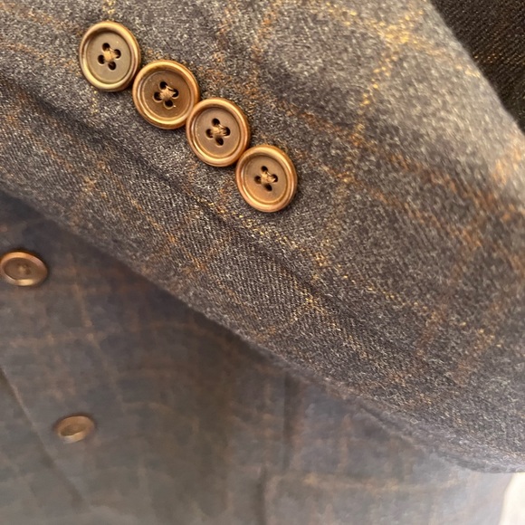 Vintage Brooks Brothers plaid Loro Piana fabric New Zealand merino wool  blazer - Picture 6 of 10